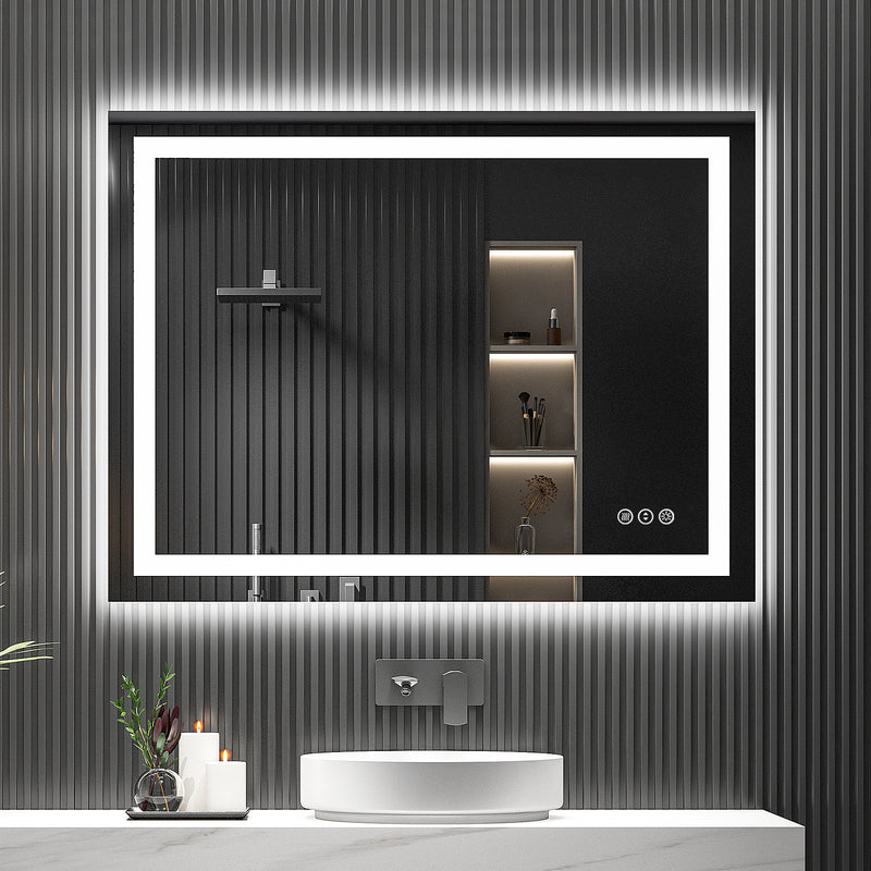 2022 Collection  Backlit + Frontlit LED Mirror for Bathroom 48 x 36 Inch
