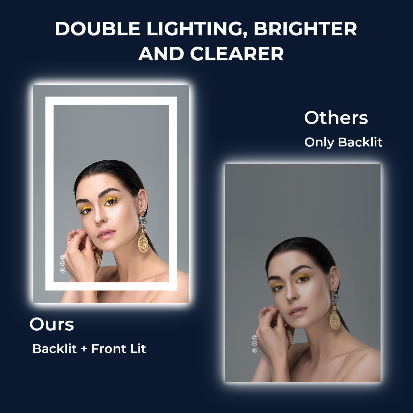 2022 Collection  Backlit + Front-Lighted LED Mirror for Bathroom 20 x 28 Inch