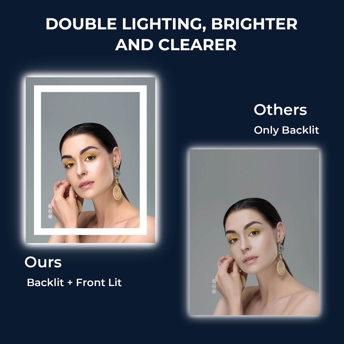 2022 Collection  Backlit + Front-Lighted LED Mirror for Bathroom 28 x 36 Inch