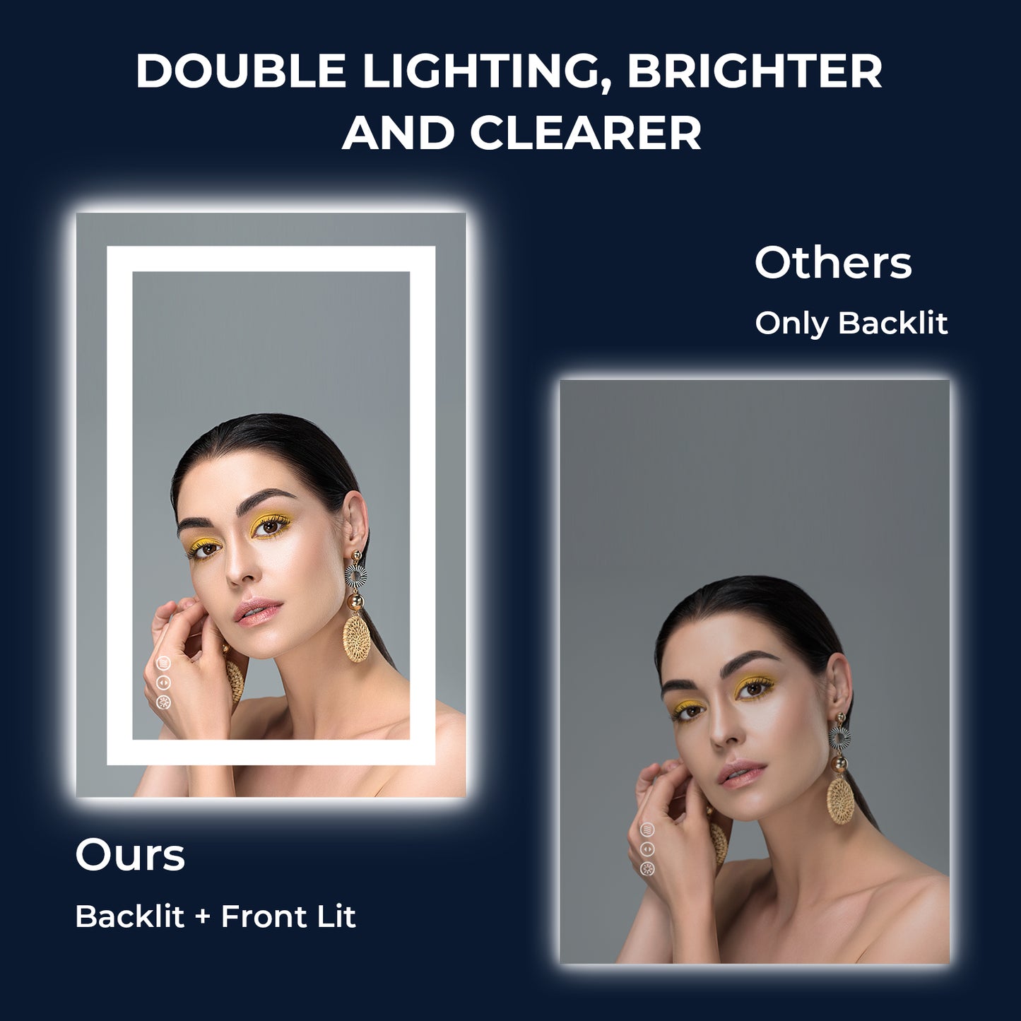 2022 Collection  Backlit + Front-Lighted LED Mirror for Bathroom 24 x 36 Inch