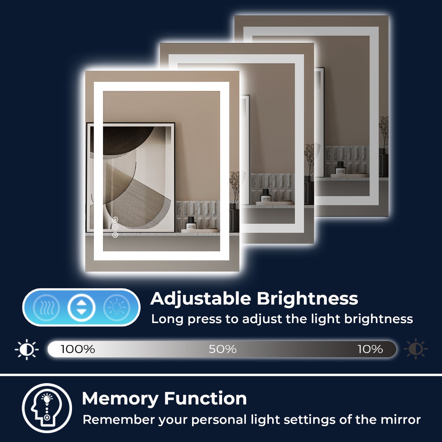 2022 Collection  Backlit + Front-Lighted LED Mirror for Bathroom 28 x 36 Inch