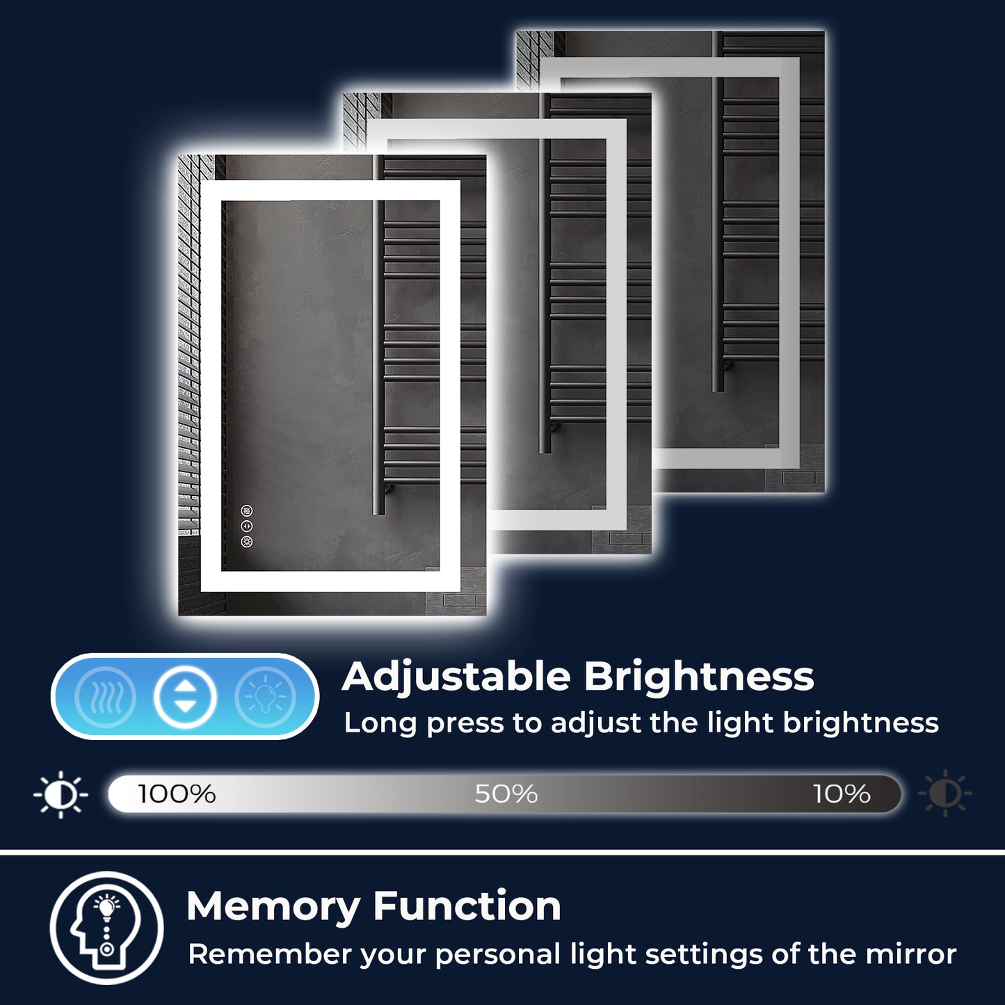 2022 Collection  Backlit + Front-Lighted LED Mirror for Bathroom 24 x 36 Inch