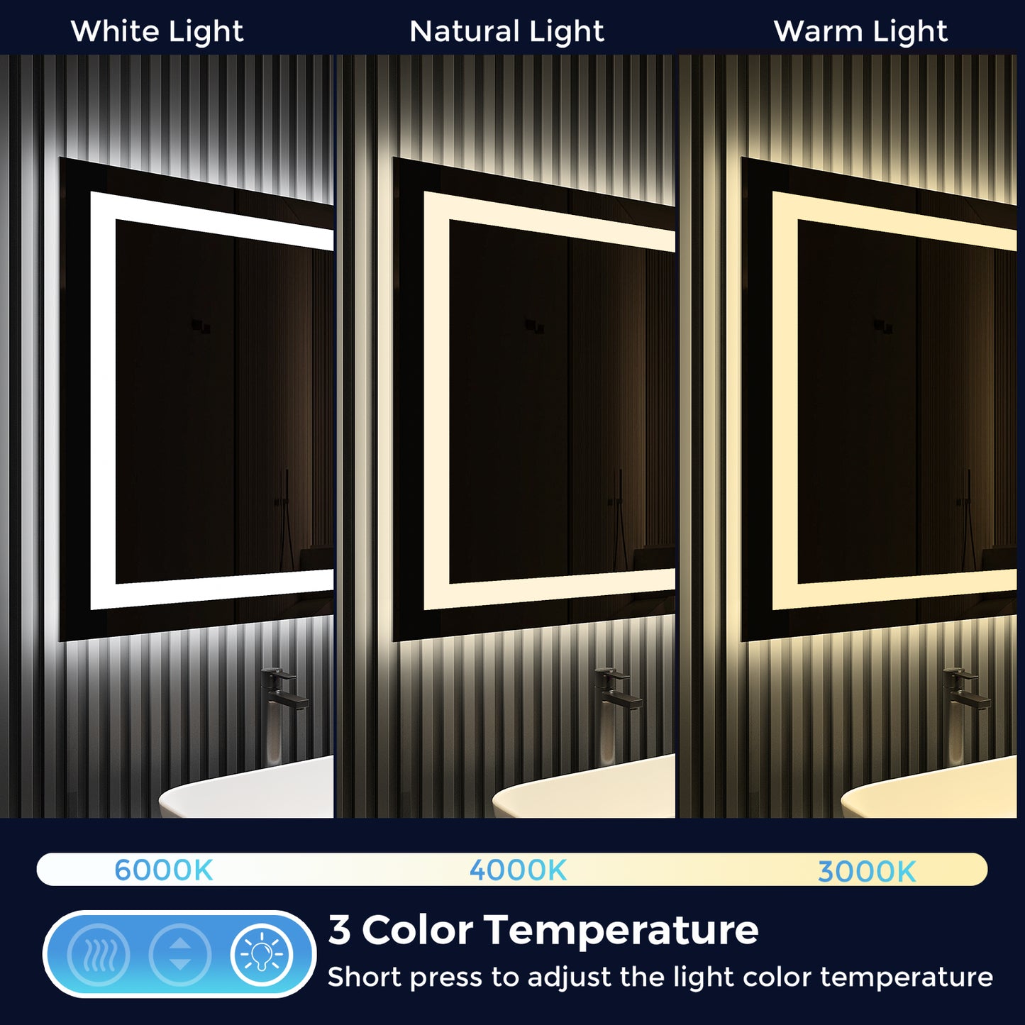 2022 Collection  Backlit + Frontlit LED Mirror for Bathroom 72 x 32 Inch