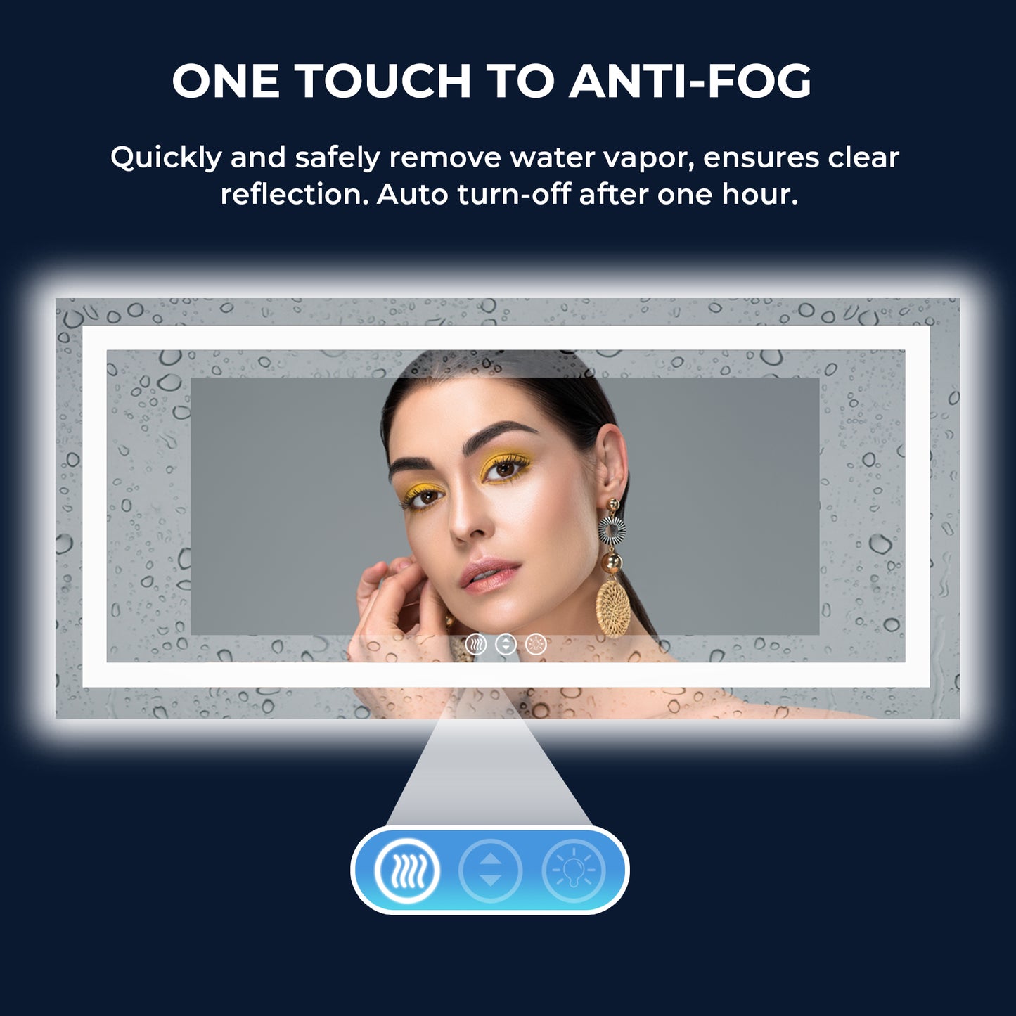 2022 Collection  Backlit + Frontlit LED Mirror for Bathroom 60  x 28 Inch