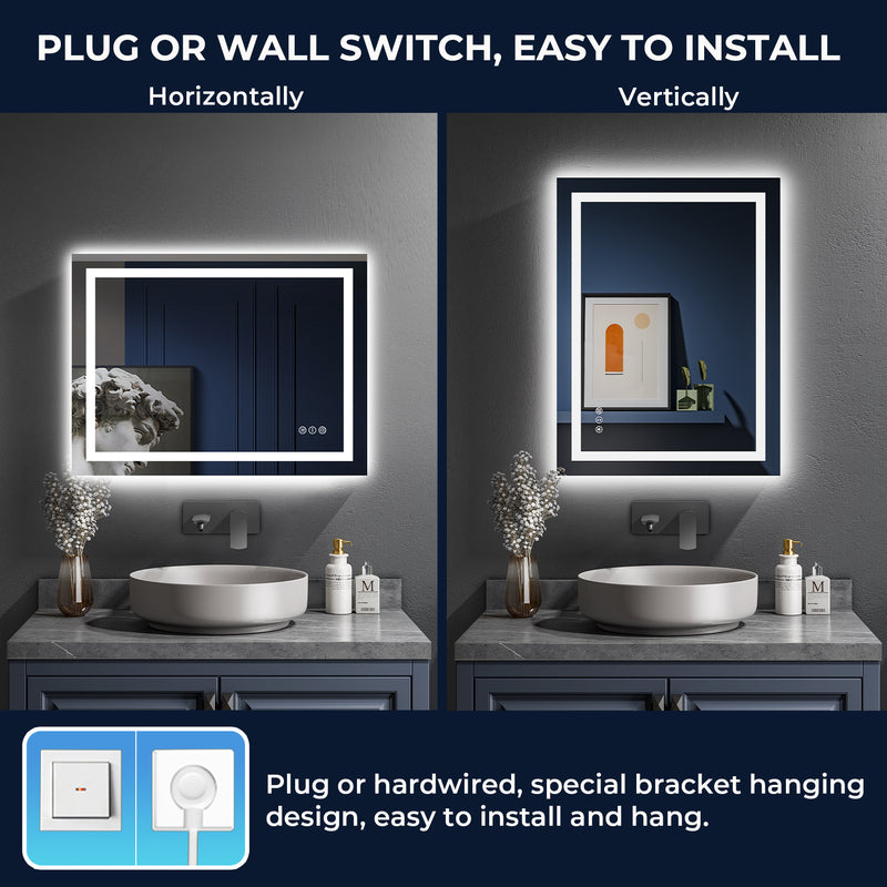 2022 Collection  Backlit + Front-Lighted LED Mirror for Bathroom 24 x 32 Inch